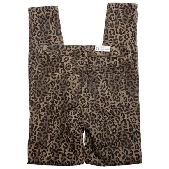 William Rast Iconic‎ Vintage Perfect Skinny Jean Women's 28 Cheetah Animal Print - Picture 2 of 9